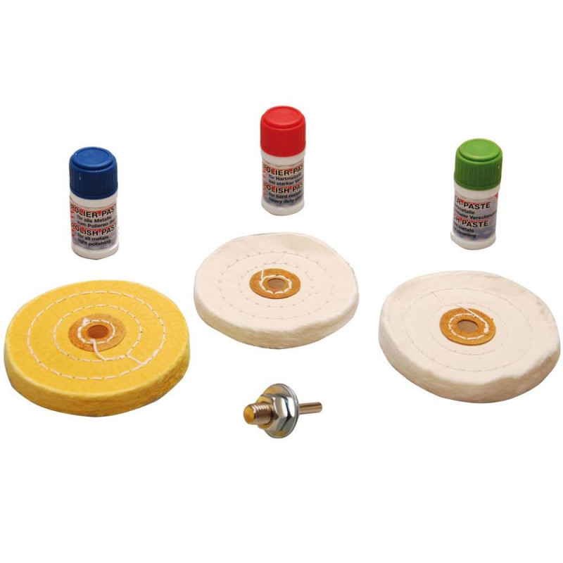 Kit de Polissage Professionnel pour Perceuse, 5 pièces pour Polir les  Métaux, Plastique, Marbre etc - wolfcraft 2179000