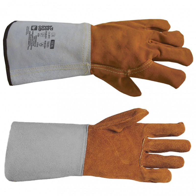 GANTS SOUDEUR EUROWELD 250 TAILLE 10 CROUTE DE BOVIN MANCHETTE 15