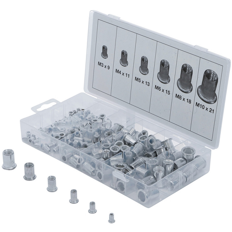 COFFRET ASSORTIMENT DE 150 INSERTS FILETES DE 3 à 10 mm - SARLAT OUTILLAGE