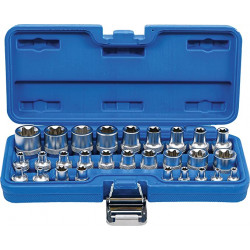 Coffret TORX® percé, 1/4'' - 3/8'' - 1/2'' - E4 à E24 - T20 à T55