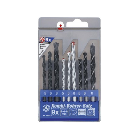 Lot De 9 Forets à Pointe Carbure Tungstène - Tailles 3/4/5/6/8/10/12 Mm - Pour Carrelage, Verre, Bois, Plastique, Béton - 12