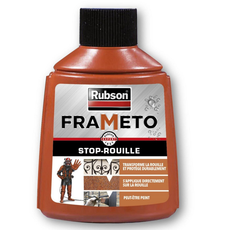 Rubson Frameto Stop-Rouille (bidon de 500 ml) – Traitement anti-rouille  pour intérieur et extérieur – Convertisseur de rouille à effet immédiat,  peut être peint : : Auto et Moto