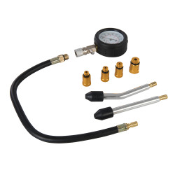 Compressiomètre pour moteur essence 0-300 psi - 4 adaptateurs de M10 à M18