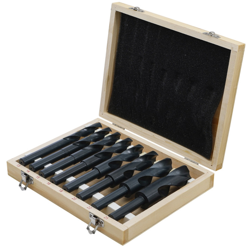 Coffret 8 Forets à Bois HSS – Diamètres 3 à 10 Mm – Pointe Triangulaire Autocentreuse – Pour Bois Et Plastique