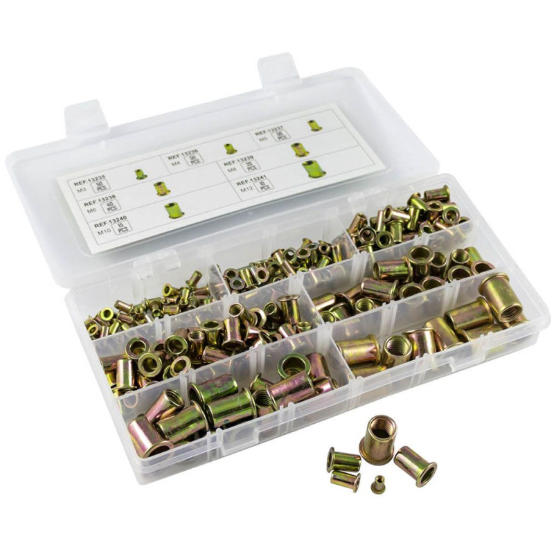 Pince à rivets insert filetés M5 M6 M8-M10 M12. En coffret 150