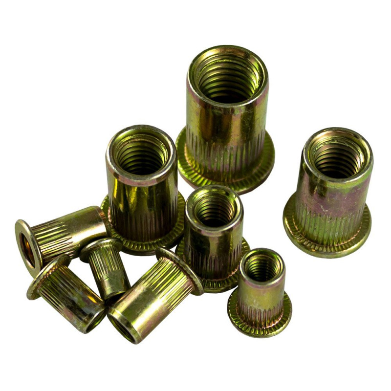 100 Pièces Rivet Ecrou M8, Écrous à Rivets en Acier Inox, Assortiment