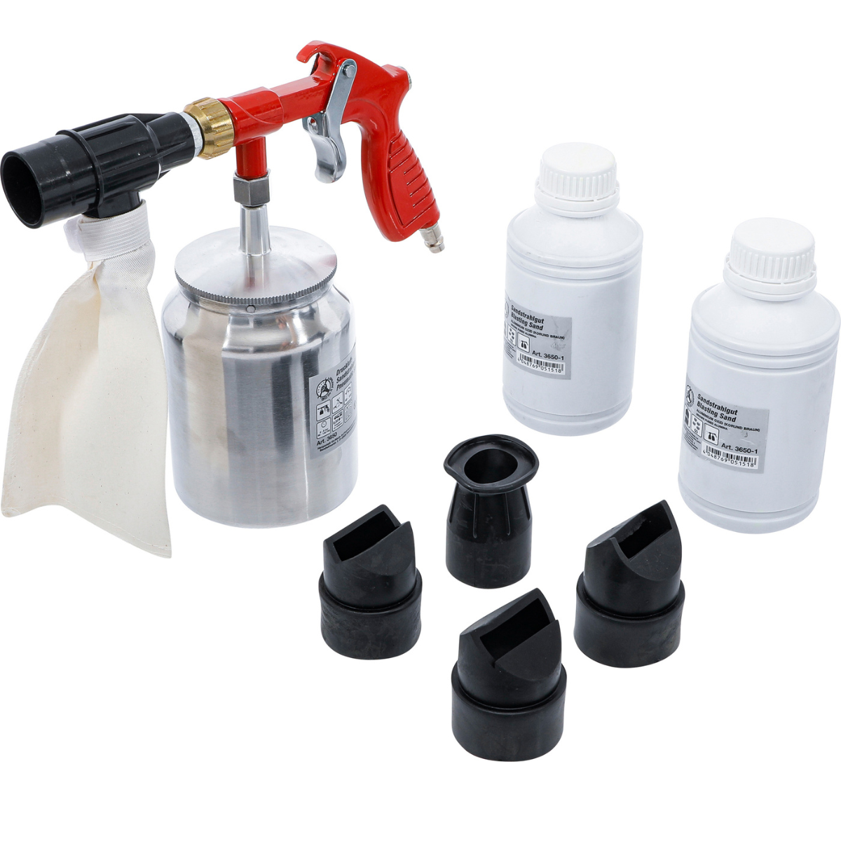 KIT SABLAGE AVEC SYSTEME DE RECUPERATION + 2 BIDONS DE SABLE