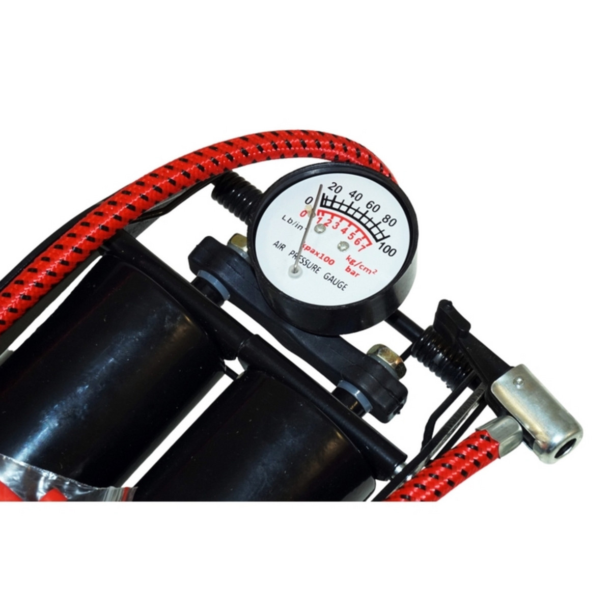 Pompe à Pied Double Cylindre BOLTHO – 100 PSI, Manomètre Précis, Support Métal, Pour Vélos, Voitures, Ballons