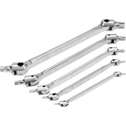 DOUBLES CLES TORX FLEXIBLES T15 x T20 T25 x T27 T30 x T45 T45 x T50 T55 x T60
