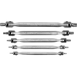 DOUBLES CLES TORX FLEXIBLES T15 x T20 T25 x T27 T30 x T45 T45 x T50 T55 x T60