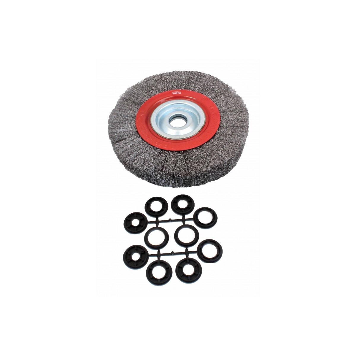 BROSSE CIRCULAIRE DE TOURET 250 mm AVEC 5 JEUX DE BAGUES D'ADAPTATION BROSSE CIRCULAIRE DE TOURET 250 mm AVEC 5 JEUX DE BAGUES D'ADAPTATION