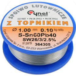 BOBINE DE FIL A SOUDER 1mm 100 g étain 60% plomb 40%