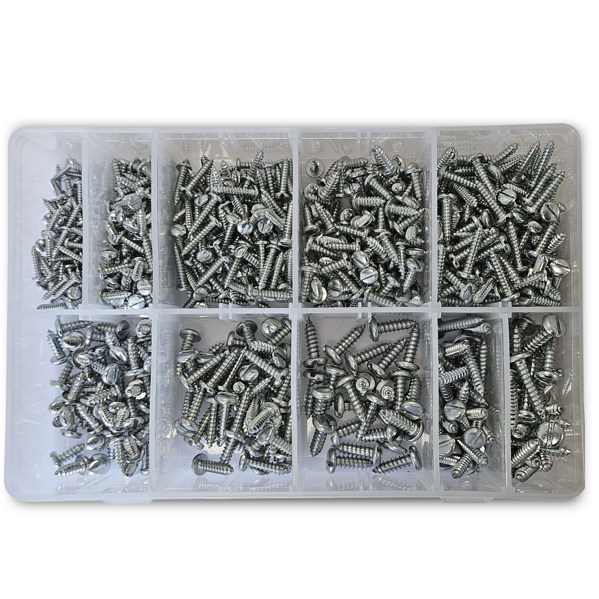 COFFRET DE 800 VIS A TOLE - 10 DIMENSIONS - SARLAT OUTILLAGE