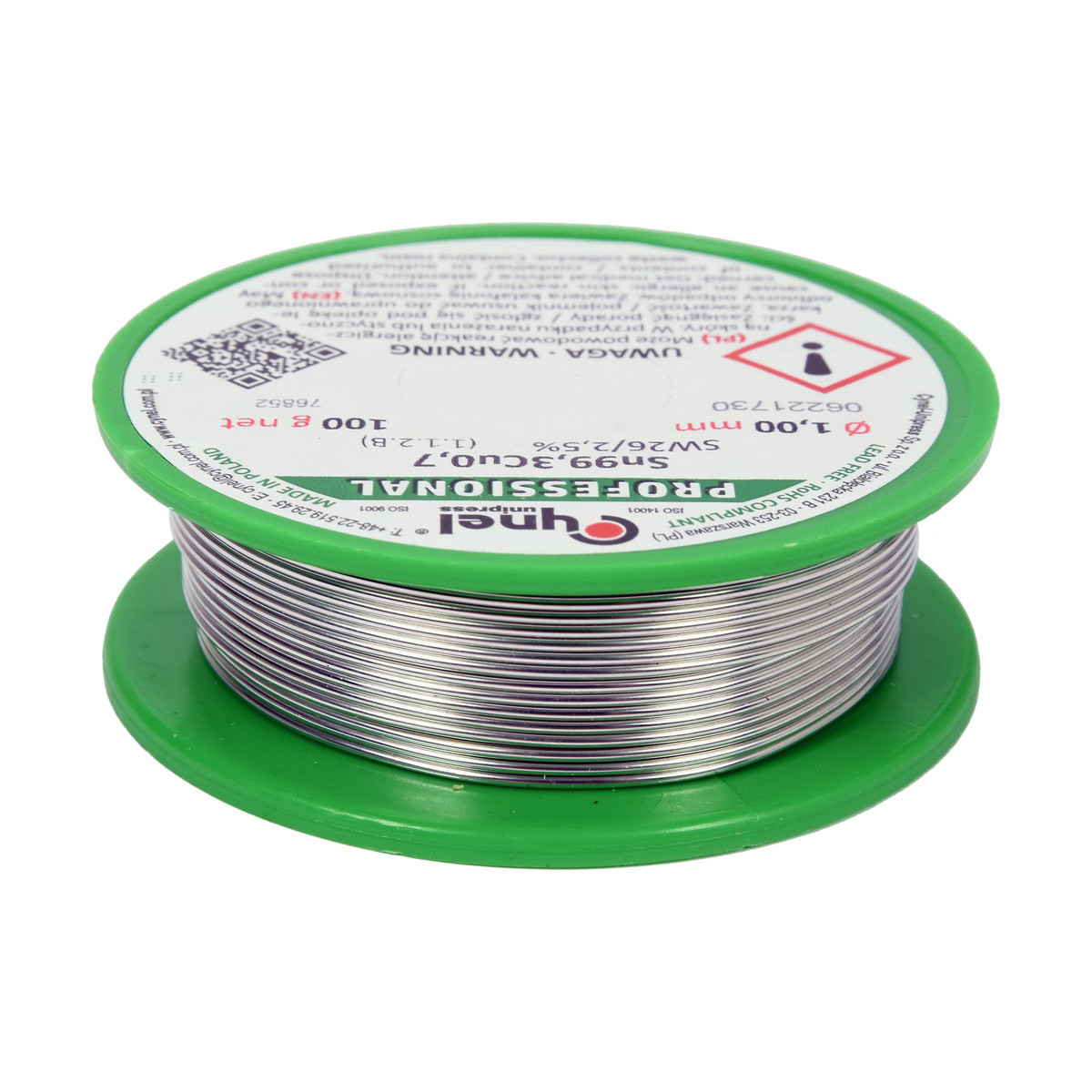 BOBINE DE FIL A SOUDER sans plomb 100g 1mm BOBINE DE FIL A SOUDER sans plomb 100g 1mm