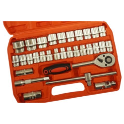 COFFRET DE DOUILLES 1/2 AVEC CLIQUET DE 10 à 32 mm