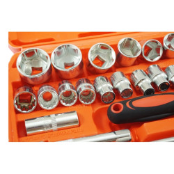 COFFRET DE DOUILLES 1/2 AVEC CLIQUET DE 10 à 32 mm