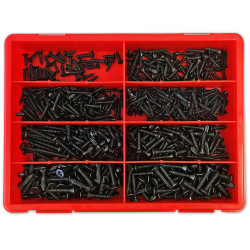 COFFRET DE 420 VIS A TOLE NOIRES - 6 DIMENSIONS - SARLAT OUTILLAGE