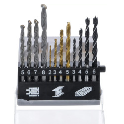 ENSEMBLE DE FORETS MECHES POUR METAUX, MATERIAUX ET BOIS - SARLAT OUTILLAGE