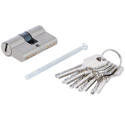 BARILLET 50MM CYLINDRE DE SERRURE DE SECURITE 25/25MM 5 CLES