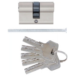 BARILLET 50MM CYLINDRE DE SERRURE DE SECURITE 25/25MM 5 CLES