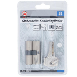 BARILLET 50MM CYLINDRE DE SERRURE DE SECURITE 25/25MM 5 CLES