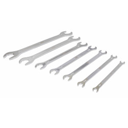 JEU DE 7 CLES PLATES ULTRA MINCES DOUBLE FOURCHE DE 6 X 7 MM A 22 X 23 MM