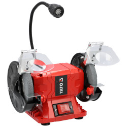 TOURET A MEULER 250W POUR AFFUTAGE AVEC 2 MEULES 150 mm ECLAIRAGE