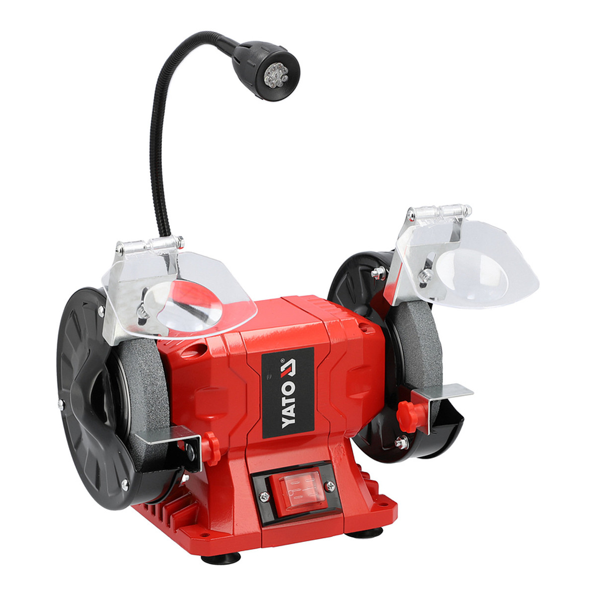 TOURET A MEULER 250W POUR AFFUTAGE AVEC 2 MEULES 150 mm ECLAIRAGE