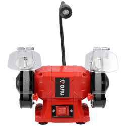 TOURET A MEULER 250W POUR AFFUTAGE AVEC 2 MEULES 150 mm ECLAIRAGE