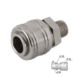 RACCORD AUTOMATIQUE AIR COMPRIME EURO FILETAGE MALE 1/4 BSP - SARLAT OUTILLAGE