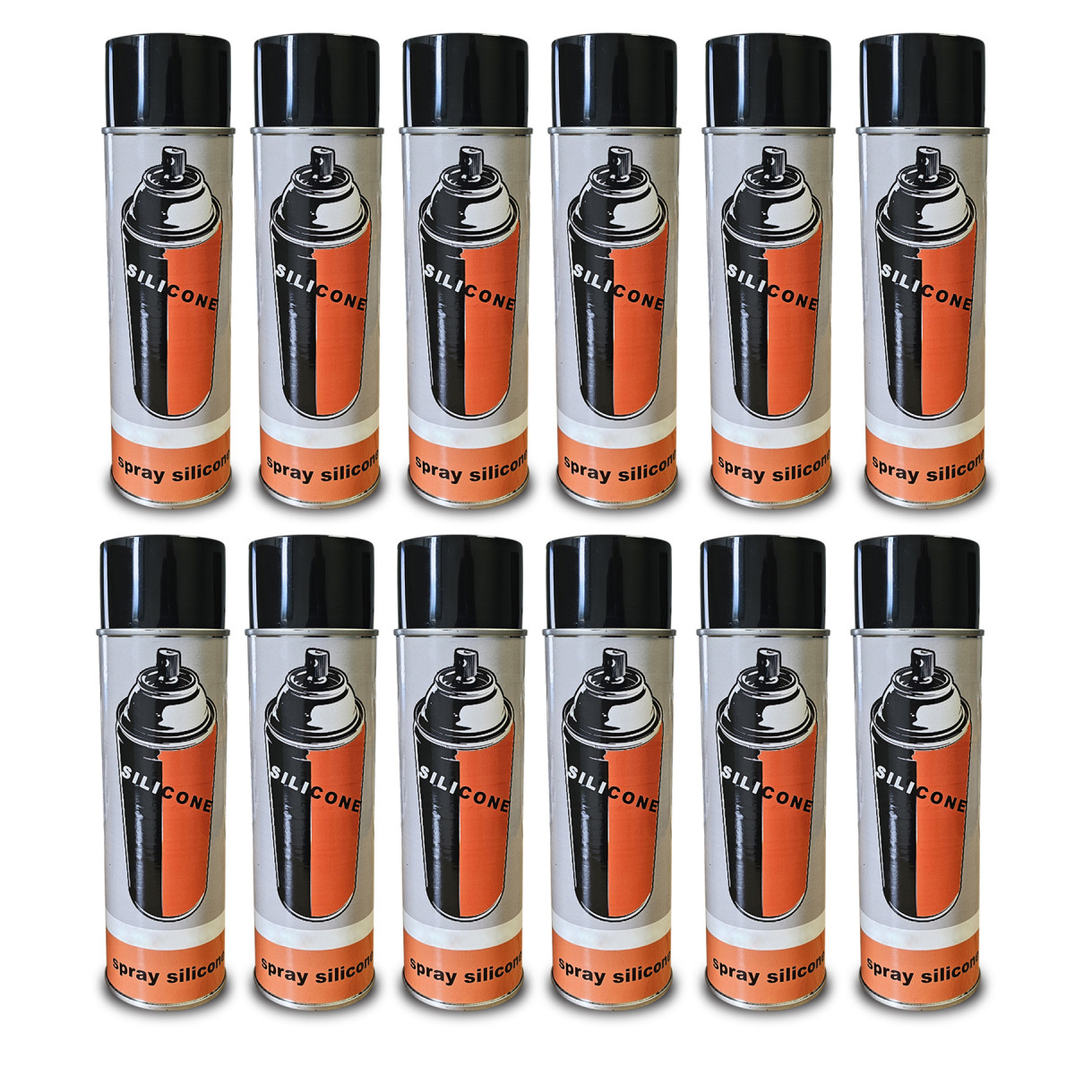 SPRAY LUBRIFIANT HUILE SILICONE 12 AEROSOLS 500 ml - SARLAT OUTILLAGE