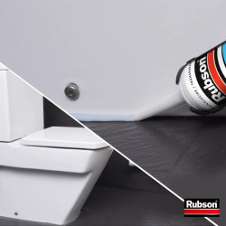 RUBSON MASTIC SILICONE SANITAIRE TRANSPARENT 300ml - SARLAT OUTILLAGE