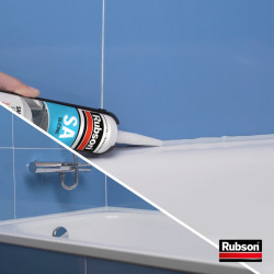 RUBSON MASTIC SILICONE SANITAIRE TRANSPARENT 300ml - SARLAT OUTILLAGE