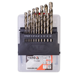 COFFRET DE 19 FORETS PROFESSIONNELS de 1 A 10 mm HSS-G COBALT (5%) M35, MECHES