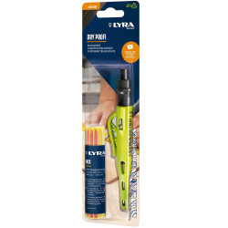 PORTE MINE TELESCOPIQUE LYRA DRY PROFI AVEC BARILLET 12 CRAYONS COULEURS