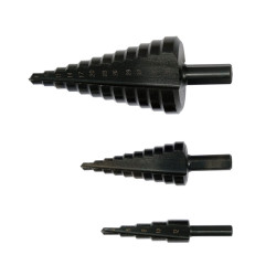 FORETS ÉTAGÉS FRAISES 4 A 38 mm HSS 4241 POUR INOX - SARLAT OUTILLAGE