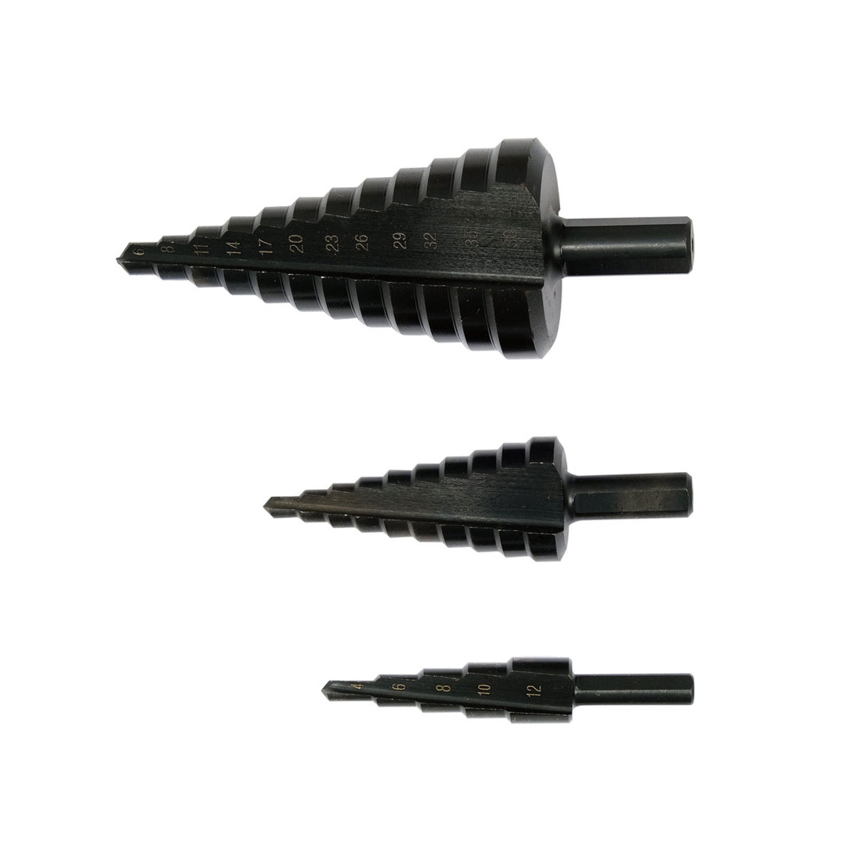 FORETS ÉTAGÉS FRAISES 4 A 38 mm HSS 4241 POUR INOX - SARLAT OUTILLAGE