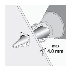 FORETS ÉTAGÉS FRAISES 4 A 38 mm HSS 4241 POUR INOX - SARLAT OUTILLAGE