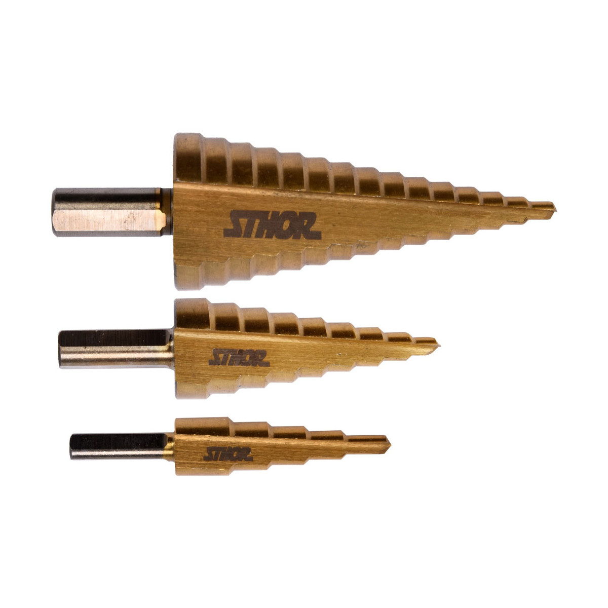 3 FORETS ÉTAGÉS DE 4 A 32 mm HSS 4241 TRS HAUTE QUALITE