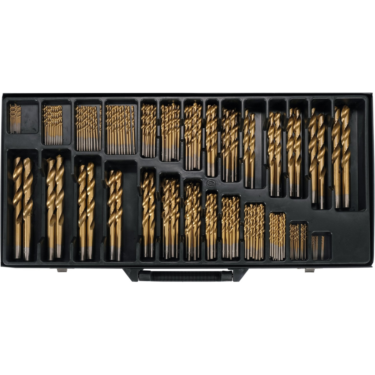 ASSORTIMENT DE 190 FORETS HSS TRAITEMENT AU NITRURE DE TITANE 1 A 13 mm