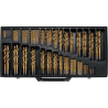 ASSORTIMENT DE 190 FORETS HSS TRAITEMENT AU NITRURE DE TITANE 1 A 13 mm