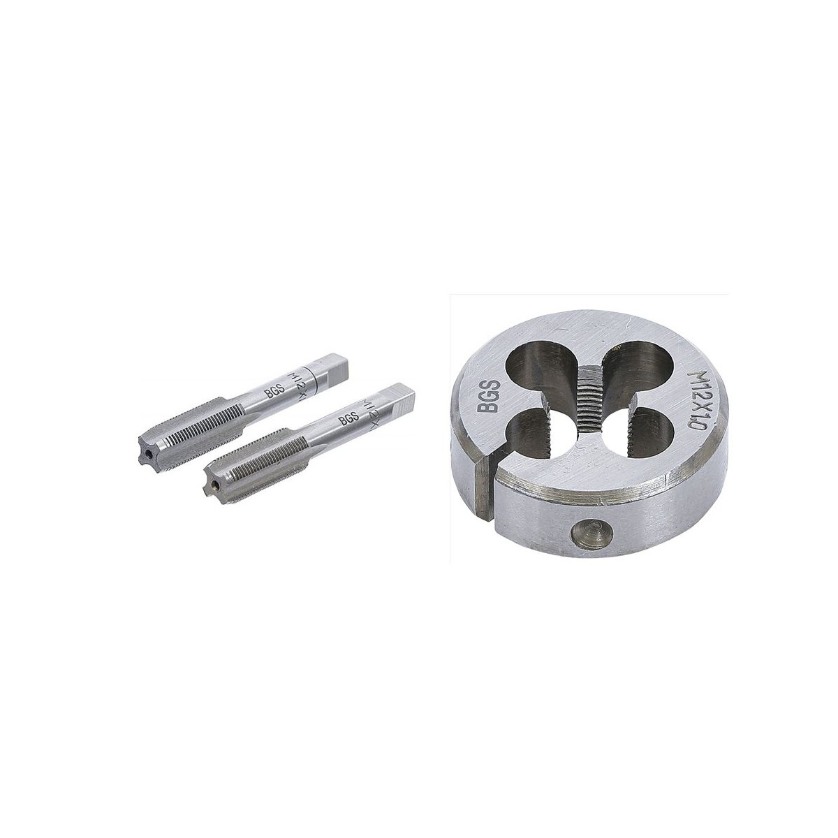 KIT DE 1 FILIERE + 1 JEU 2 TARAUDS M12 X 1.00MM