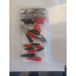 ASSORTIMENT DE PINCES CROCODILES - COFFRET 28 PINCES