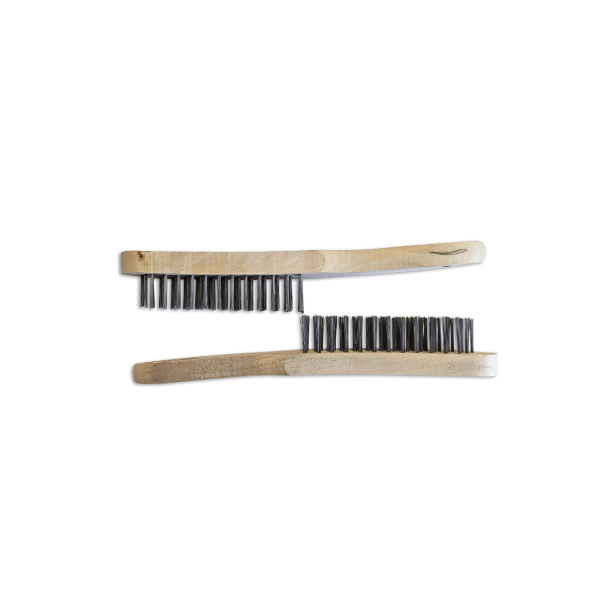 LOT DE 2 BROSSES METALLIQUES A MAIN 4 RANGEES DE FILS ACIER - 290 MM