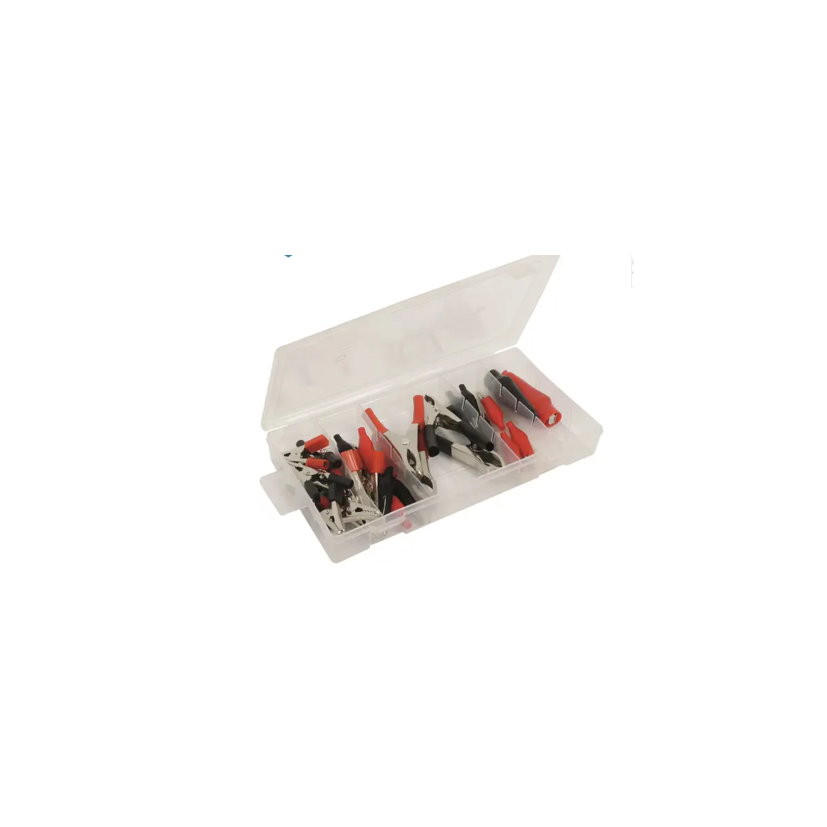 ASSORTIMENT DE PINCES CROCODILES - COFFRET 28 PINCES
