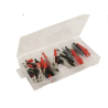 ASSORTIMENT DE PINCES CROCODILES - COFFRET 28 PINCES