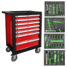 SERVANTE D'ATELIER VIGOR COMPRENANT 219 OUTILS - SARLAT OUTILLAGE