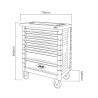 SERVANTE D'ATELIER VIGOR COMPRENANT 219 OUTILS - SARLAT OUTILLAGE