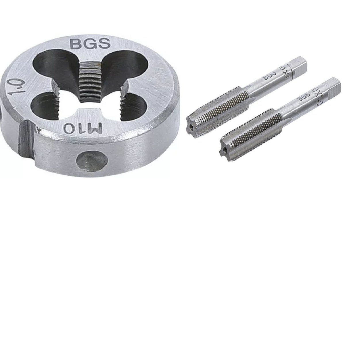 KIT DE 1 FILIERE + 1 JEU 2 TARAUDS M10 X 1.00MM