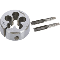 KIT DE 1 FILIERE + 1 JEU 2 TARAUDS M14 X 1.25MM
